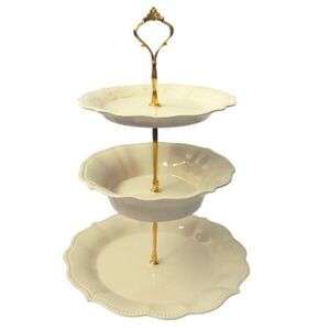 PIONEER WOMAN COLLECTION WEDDING DESSERT CUPCAKE STAND 3-TIERED PAIGE LI…